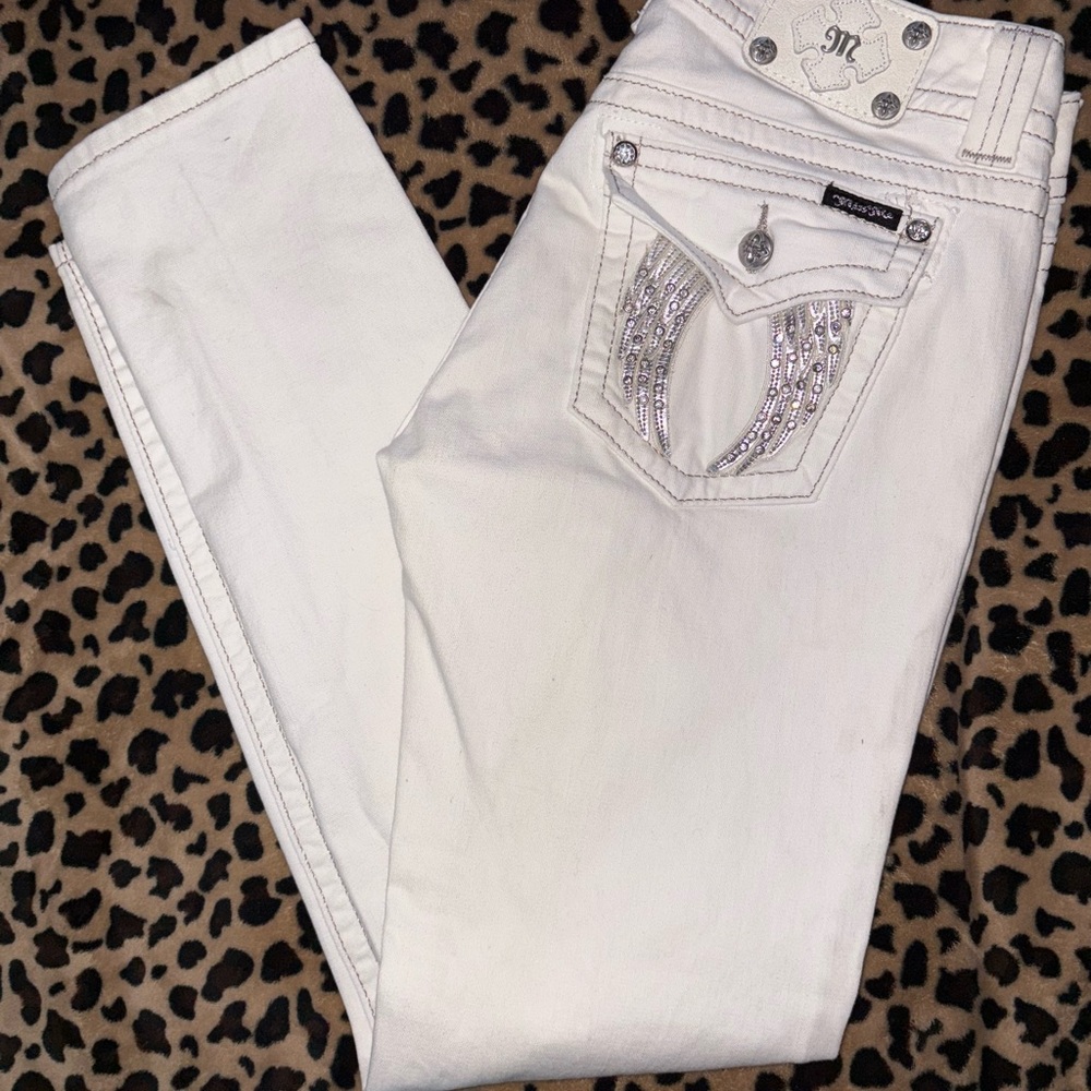 White Embellished Women's Jeans